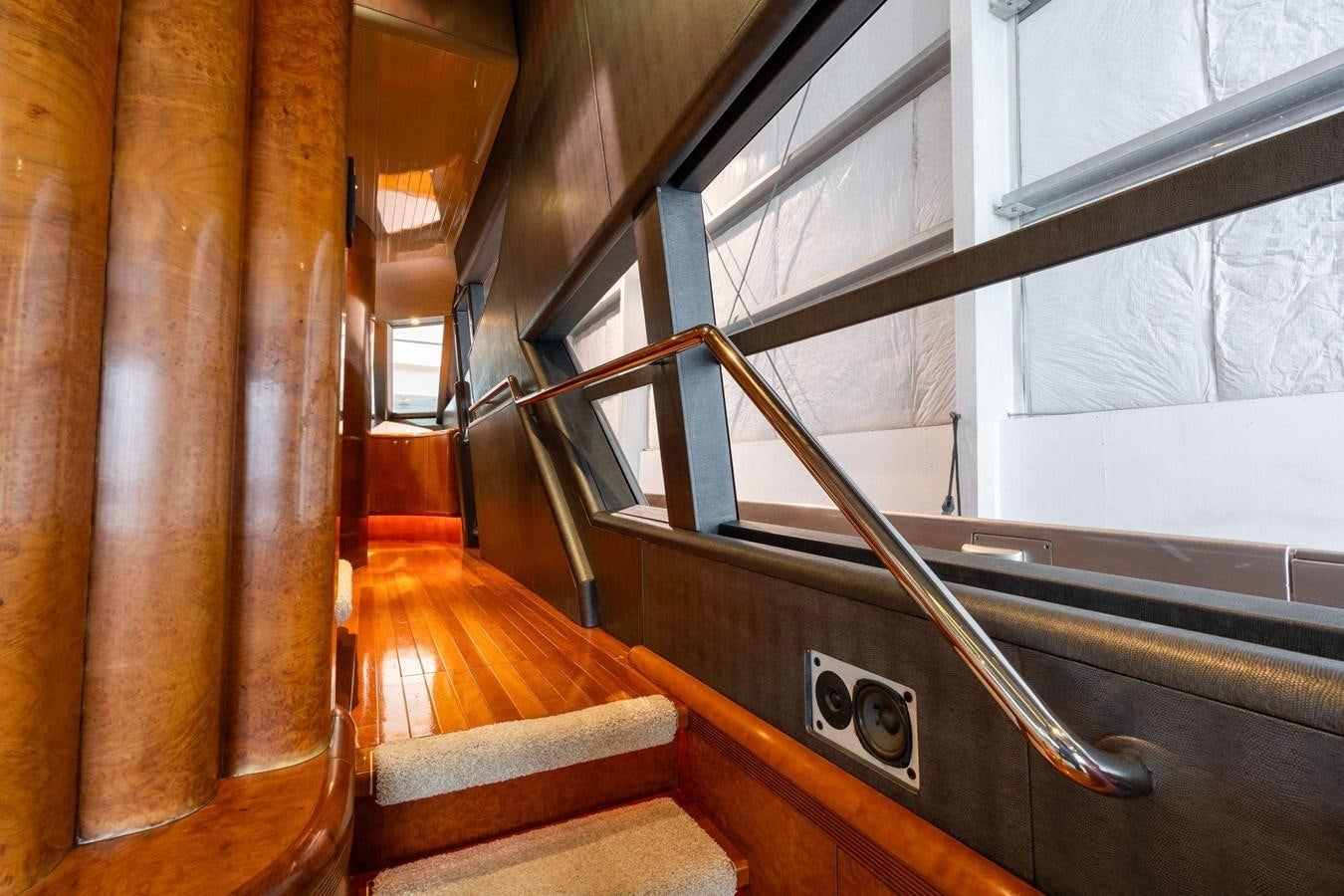 a staircase in a building aboard 1996 ADMIRAL MARINE 71 Yacht for Sale