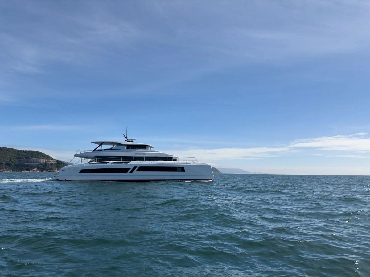 a boat in the water aboard BUNDALONG Yacht for Sale