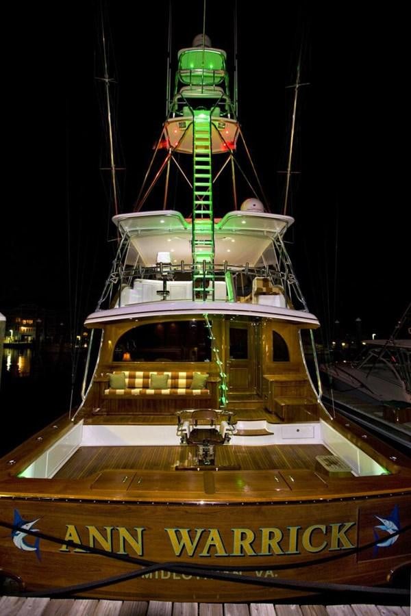 a boat with a green light on it aboard ANN WARRICK Yacht for Sale