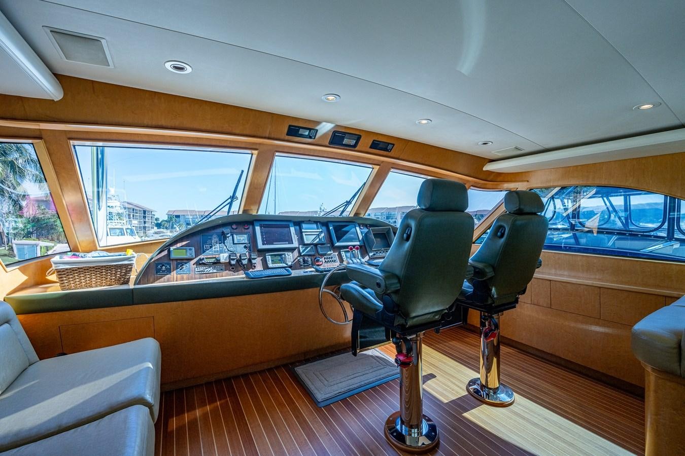 inside of a car aboard DON TEO Yacht for Sale