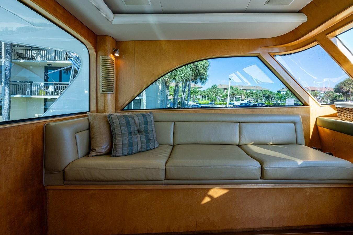 a couch in a car aboard DON TEO Yacht for Sale