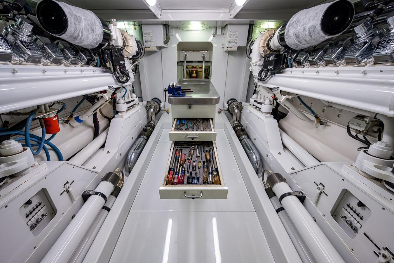 a room with several machines aboard DON TEO Yacht for Sale