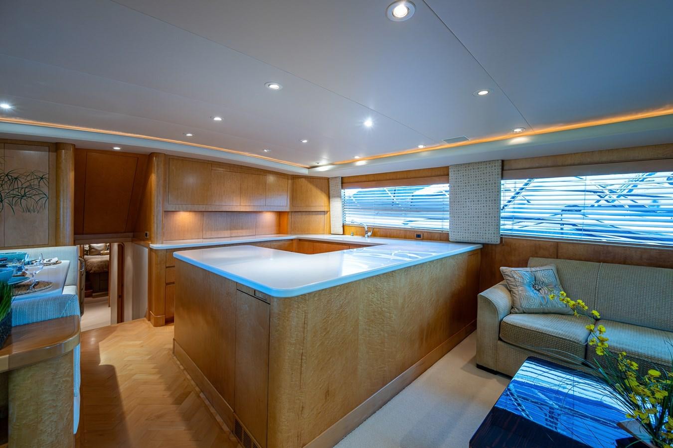 a large modern looking room with a large jacuzzi tub aboard DON TEO Yacht for Sale