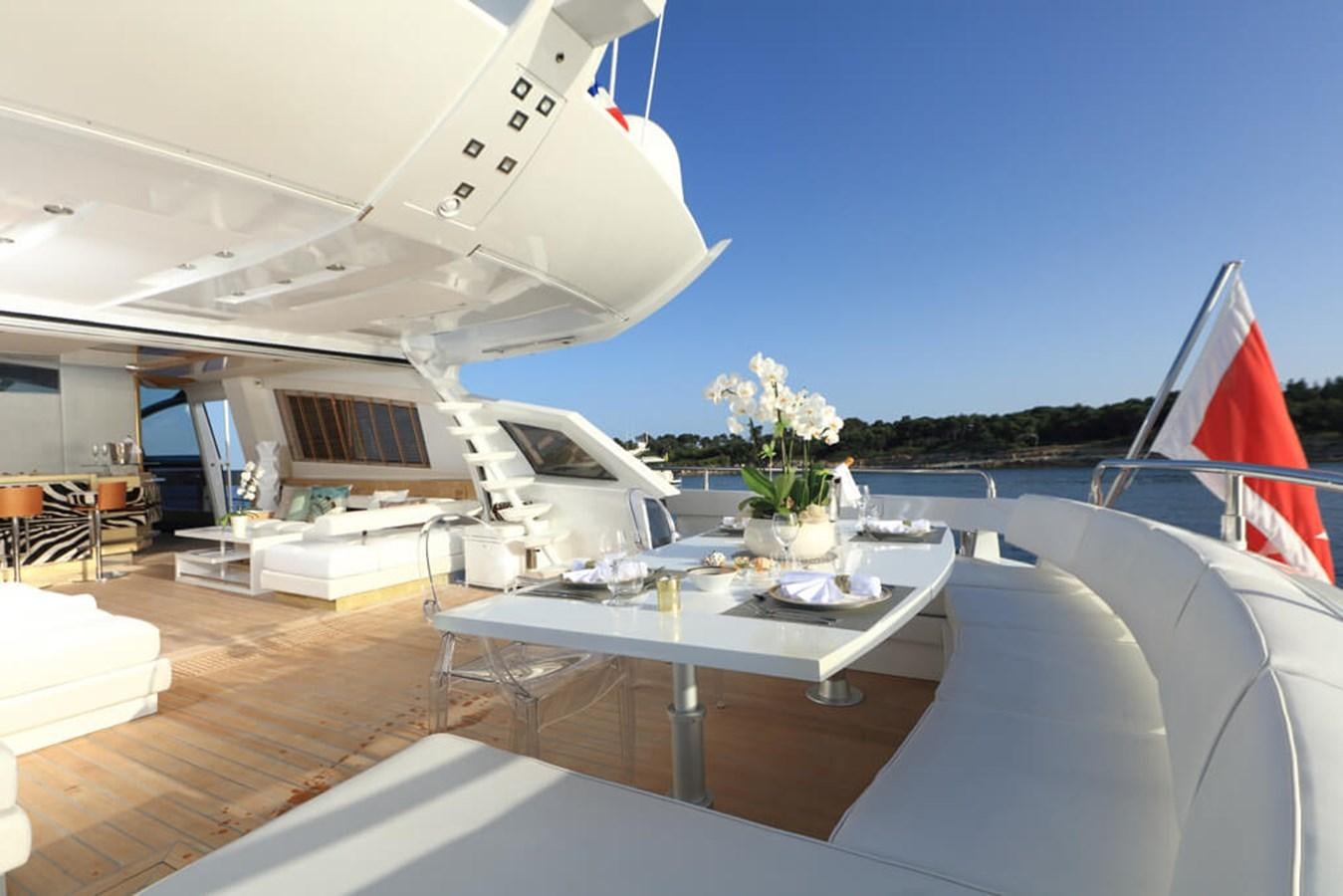 a yacht on the water aboard BAIA 100 Yacht for Sale