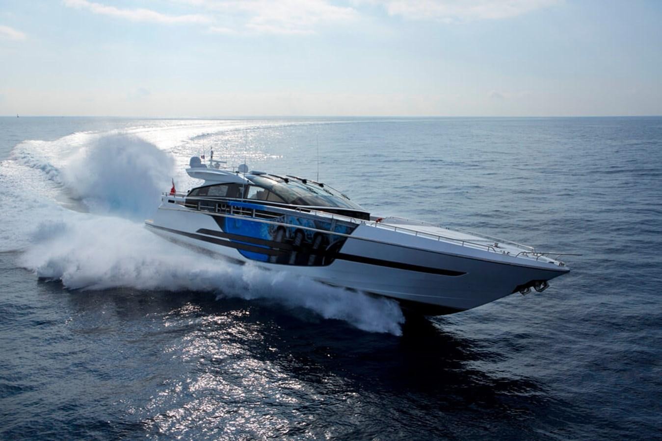 a boat on the water aboard BAIA 100 Yacht for Sale