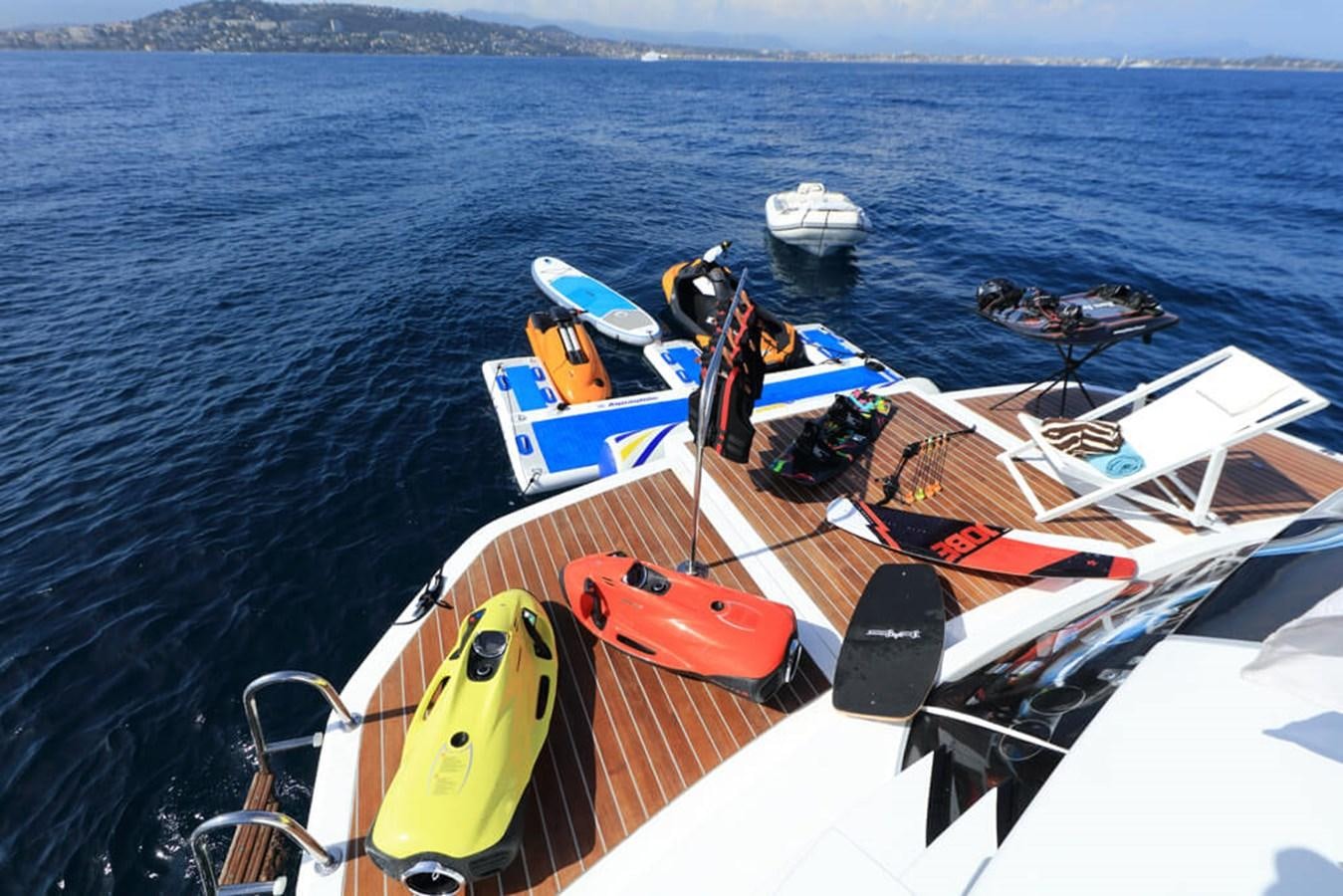 a boat on the water aboard BAIA 100 Yacht for Sale