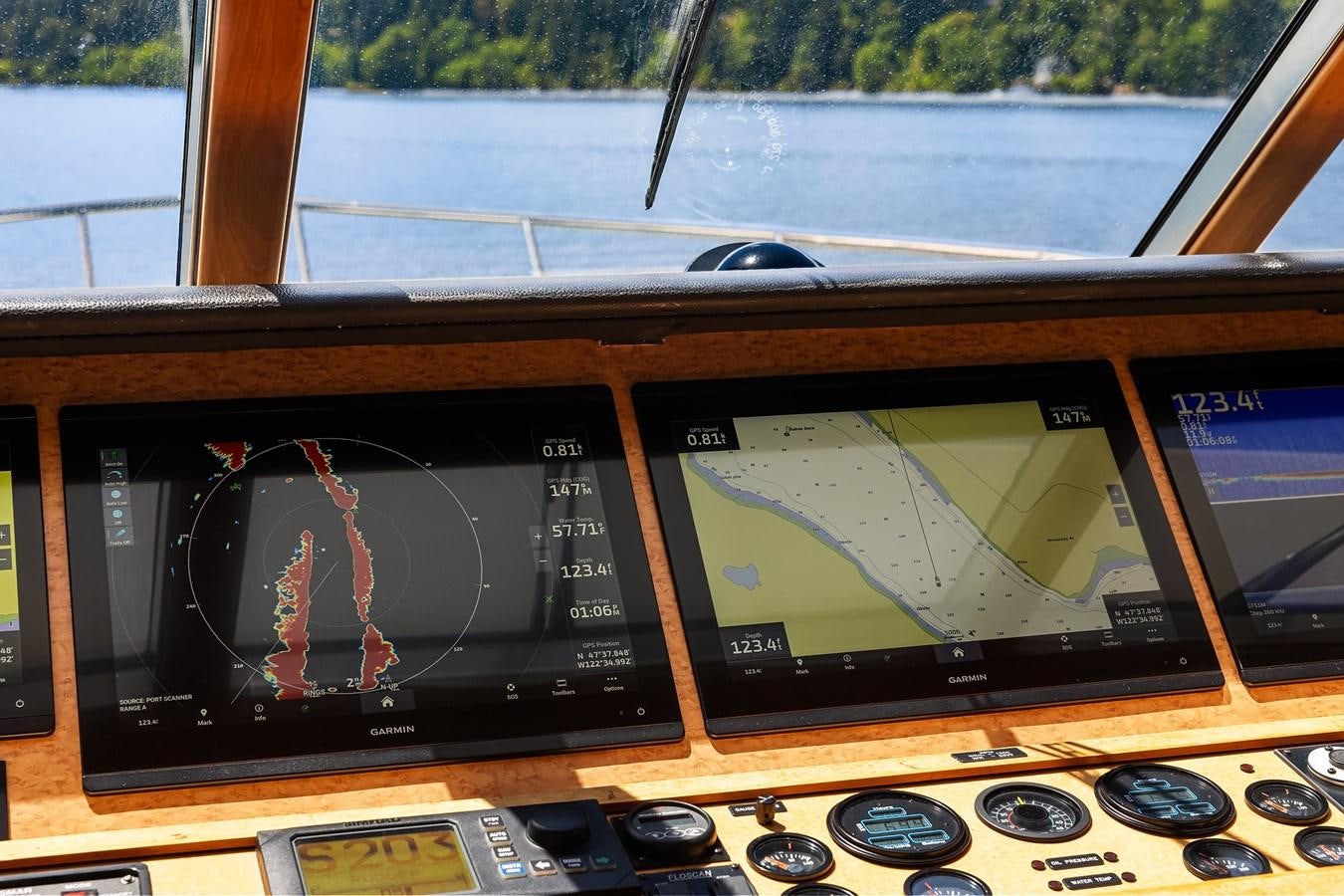a computer monitor with a video game on the screen aboard QUE SA-RAH SA-RAH Yacht for Sale