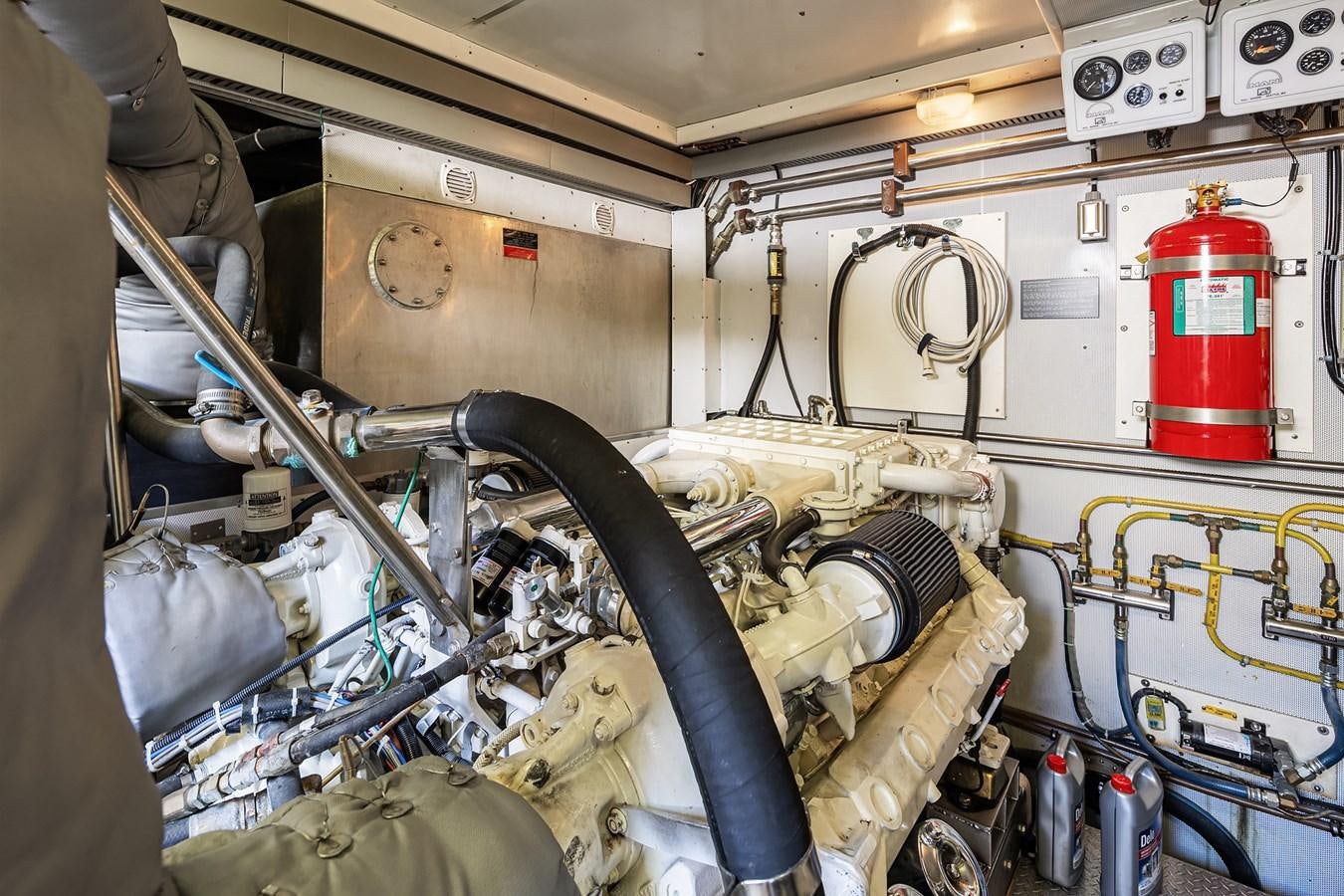 a room with pipes and machinery aboard QUE SA-RAH SA-RAH Yacht for Sale