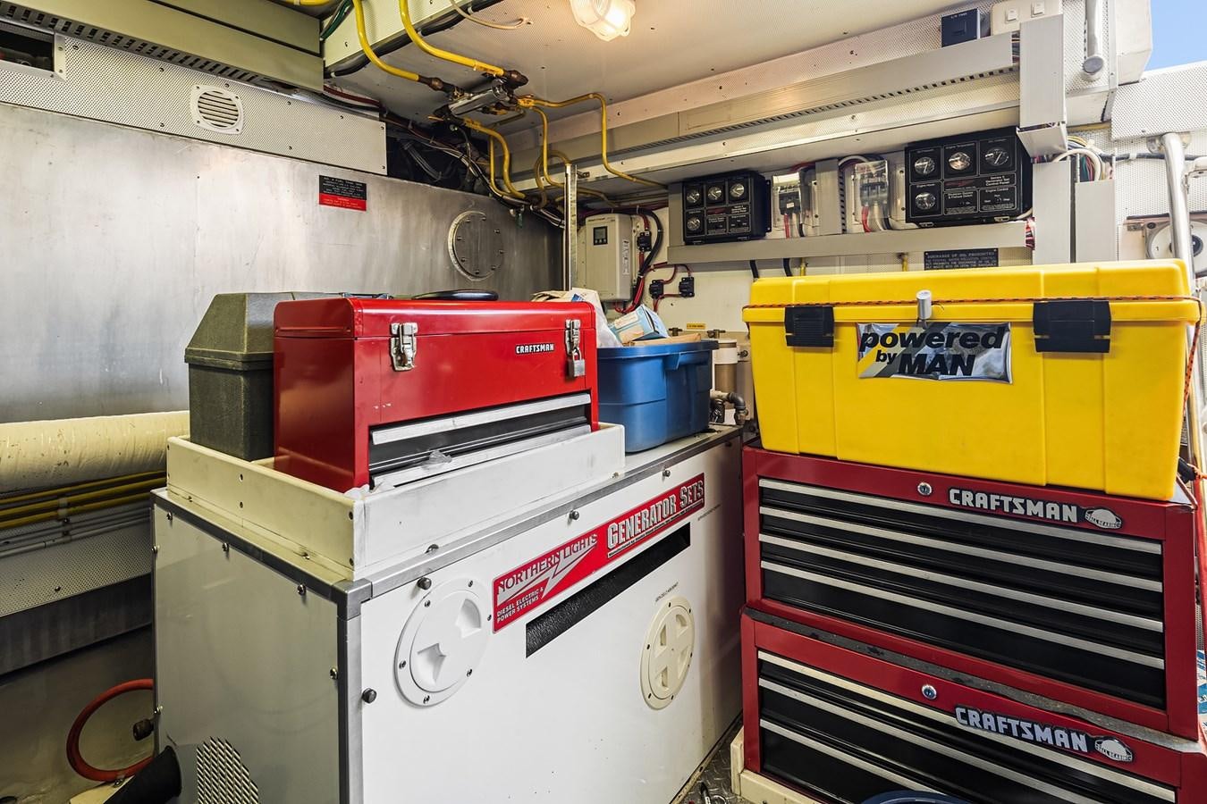 a room with machinery and equipment aboard QUE SA-RAH SA-RAH Yacht for Sale