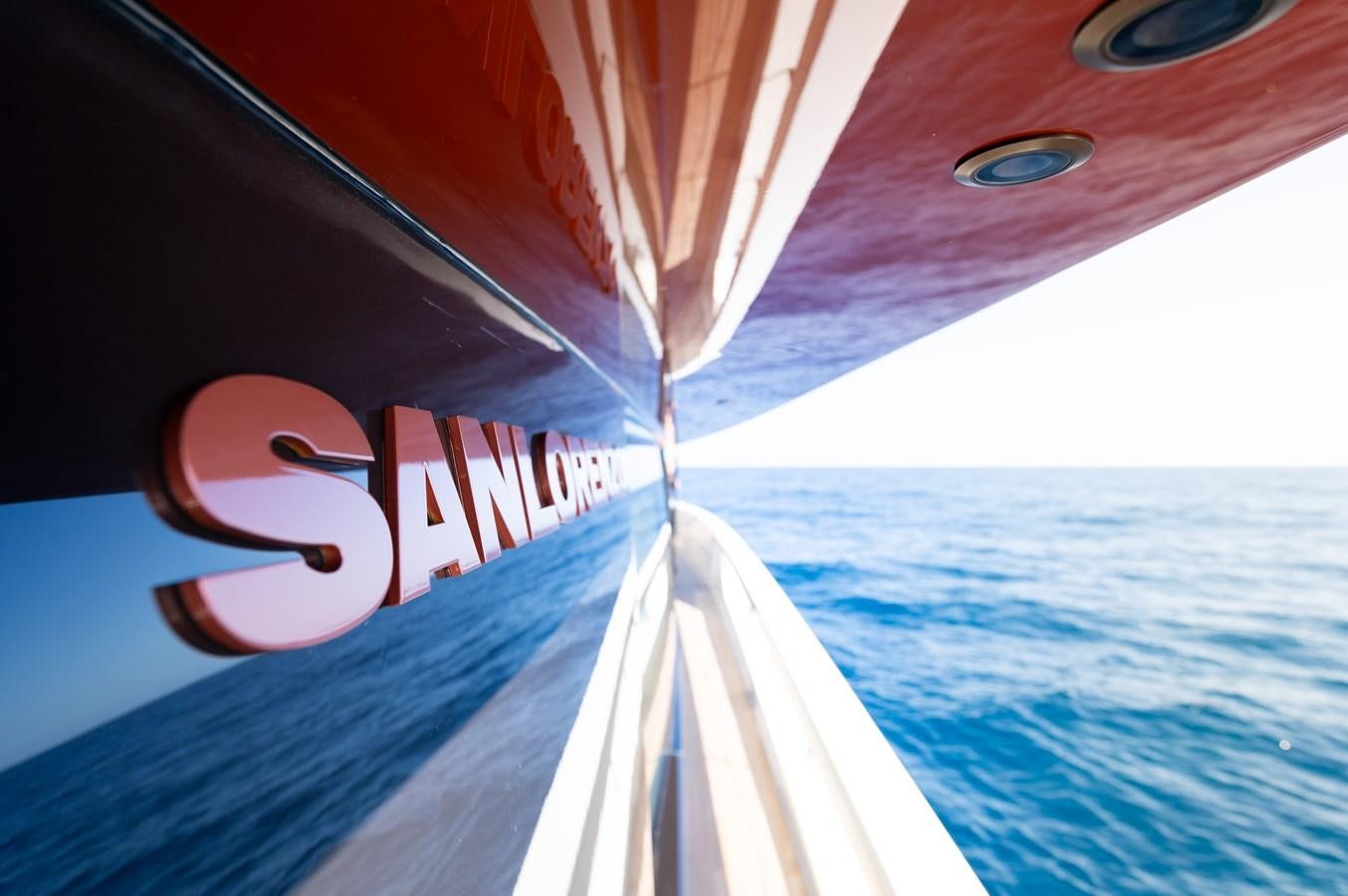 a sign on a boat aboard ANMAX Yacht for Sale