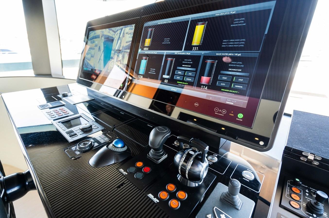 a video game console aboard ANMAX Yacht for Sale