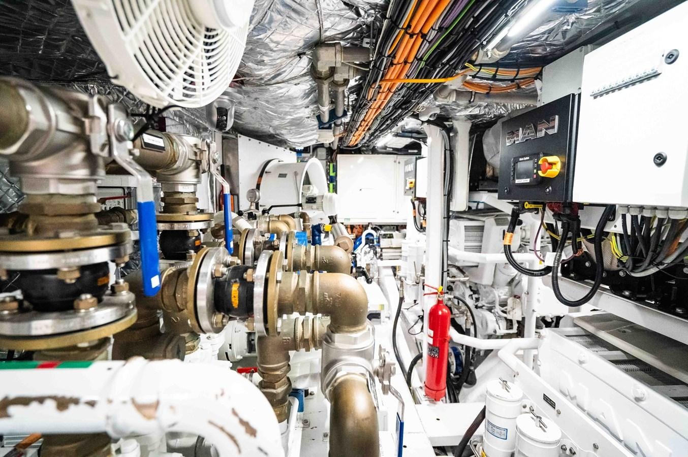 a close-up of a machine aboard ANMAX Yacht for Sale