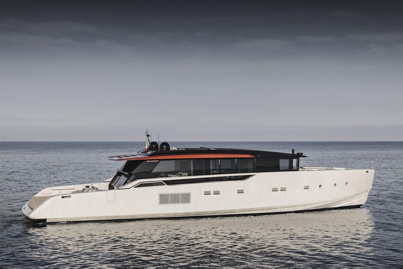 a white yacht in the water aboard ANMAX Yacht for Sale