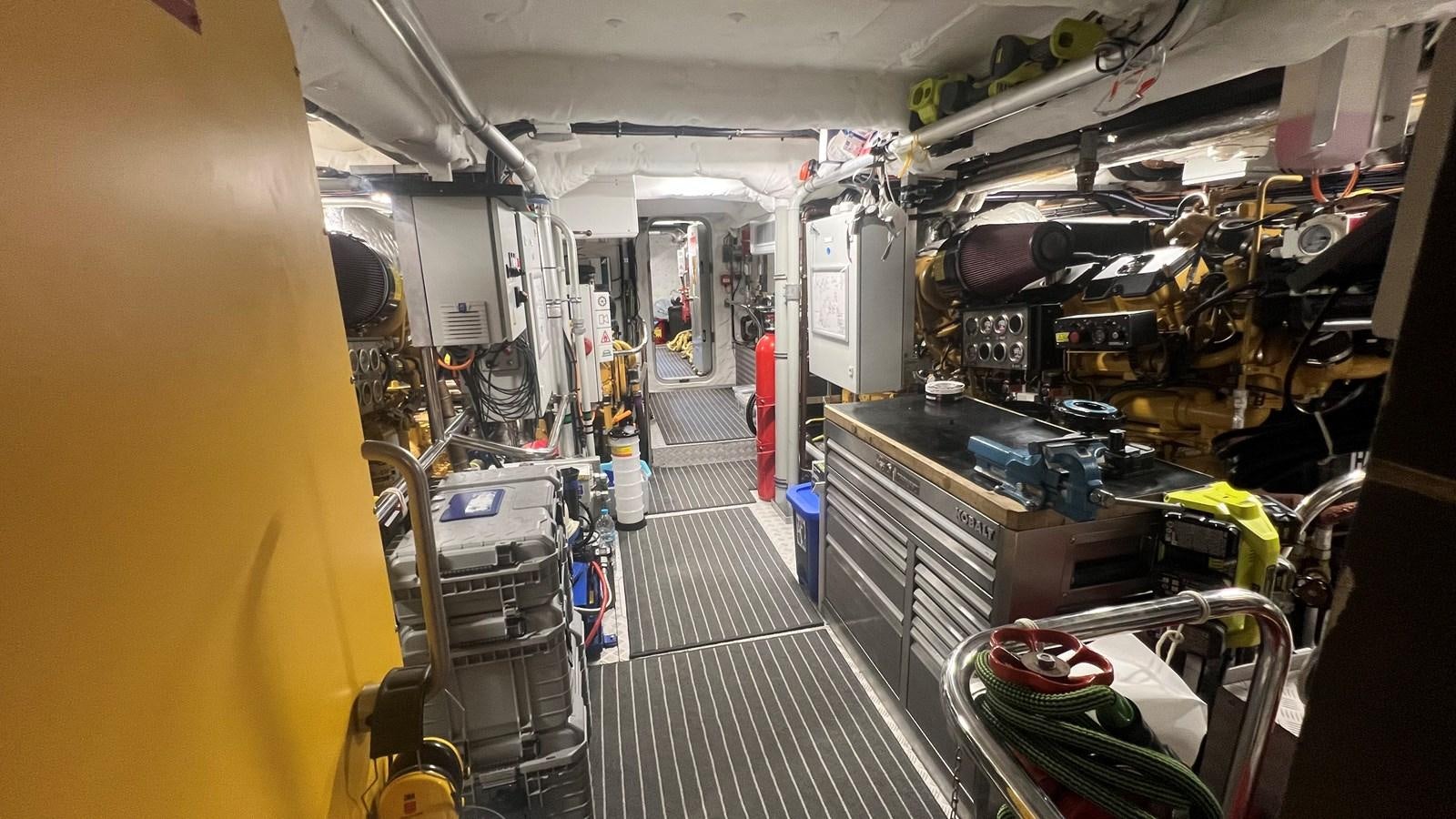 inside of a factory aboard NO DESTINATION Yacht for Sale