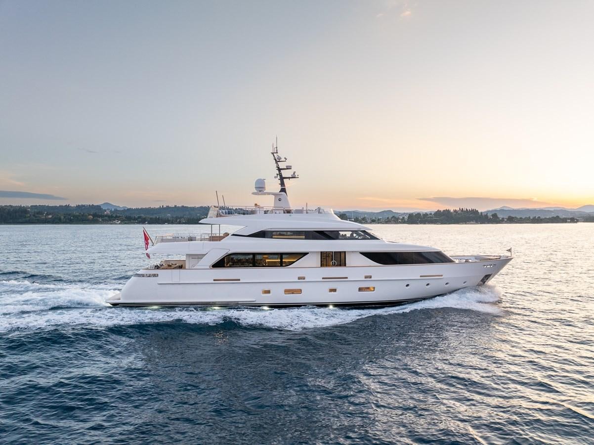 a white yacht on the water aboard ZULU 3 Yacht for Sale