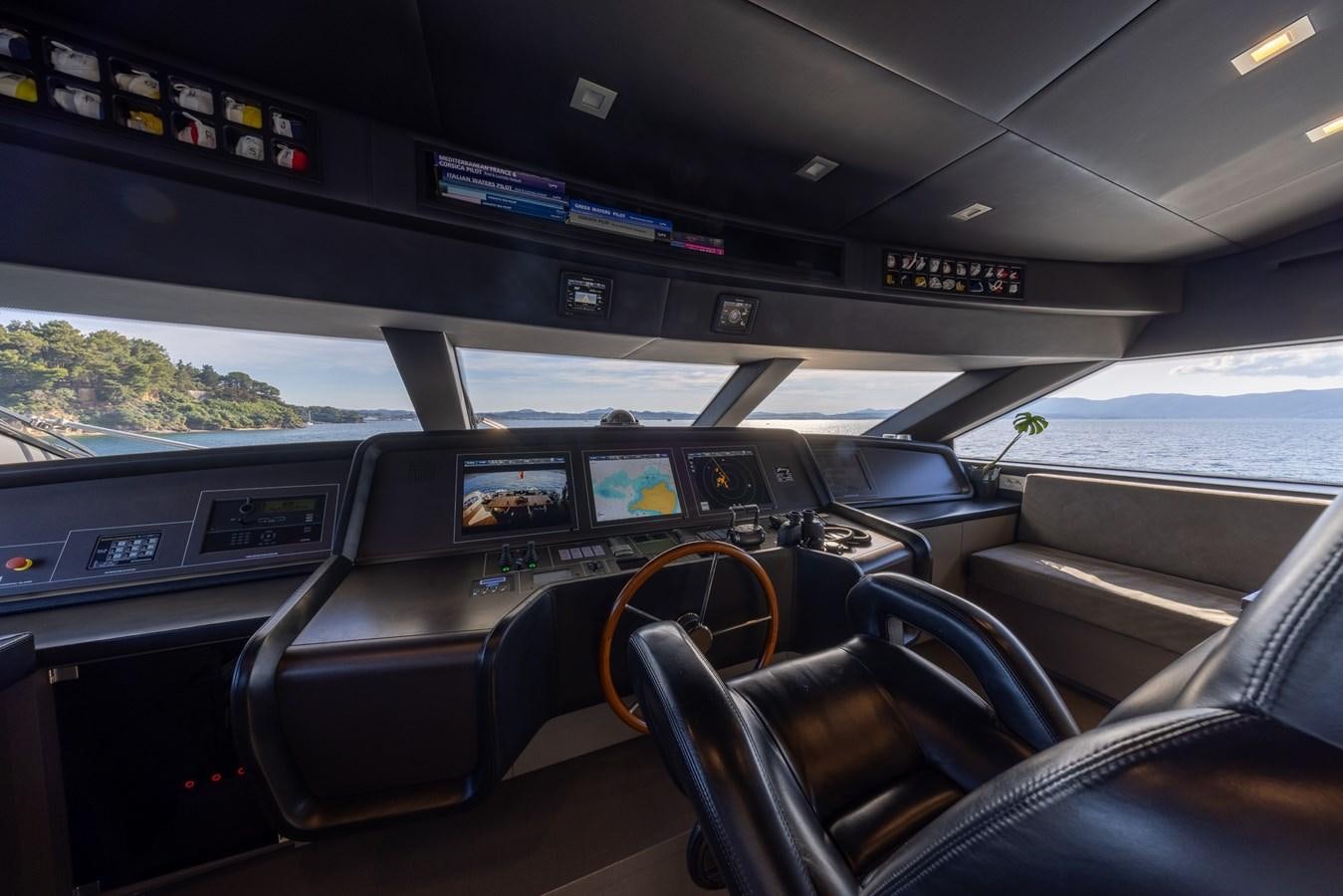 inside of a car aboard ZULU 3 Yacht for Sale
