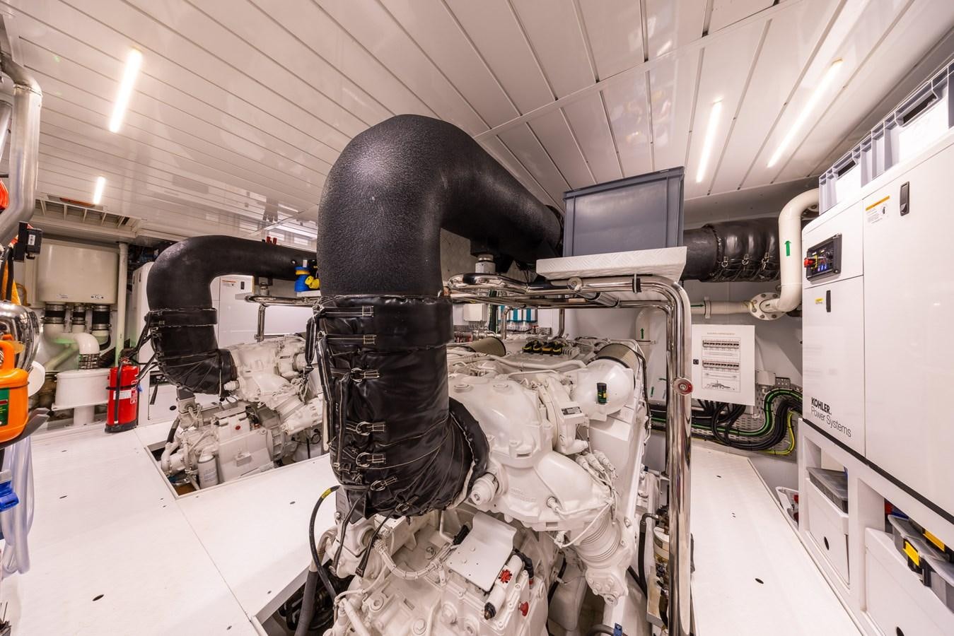 a large black machine aboard ZULU 3 Yacht for Sale