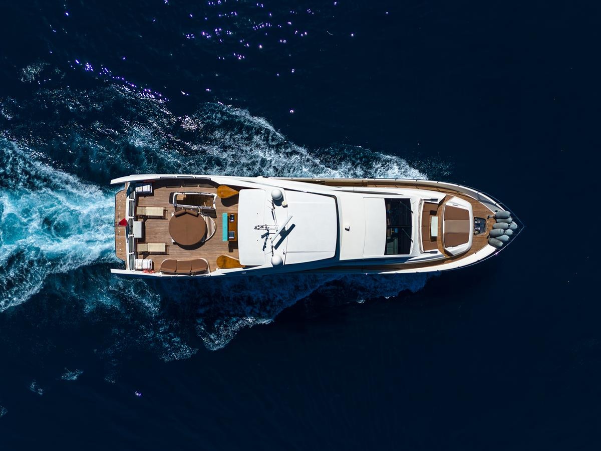 a satellite in space aboard GRACE Yacht for Sale