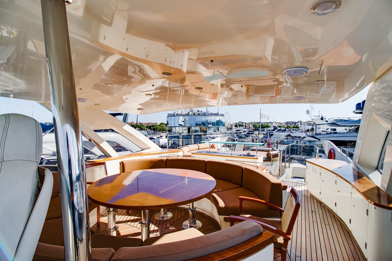 inside of a plane aboard GRACE Yacht for Sale