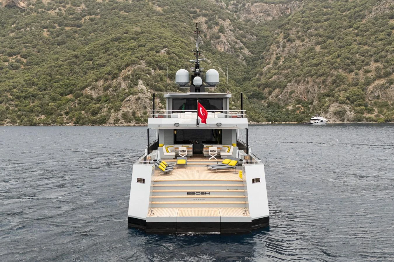 a boat in the water aboard ESOSH Yacht for Sale