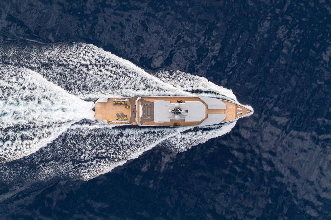 a small box on a snowy mountain aboard ESOSH Yacht for Sale