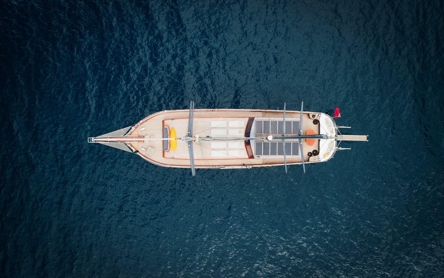a space shuttle in the water aboard DAI Yacht for Sale