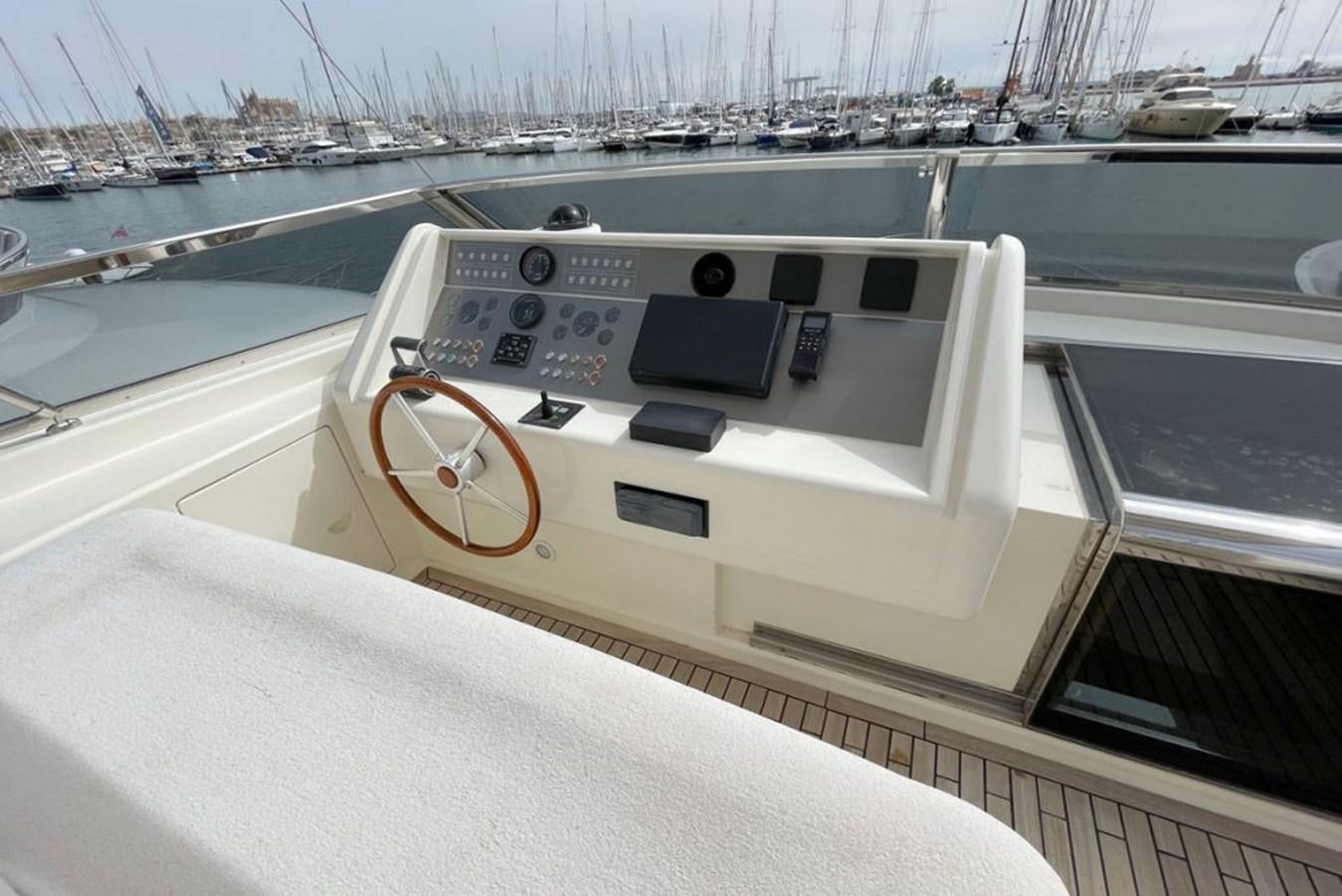 the dashboard of a boat aboard VIDA LOCA Yacht for Sale