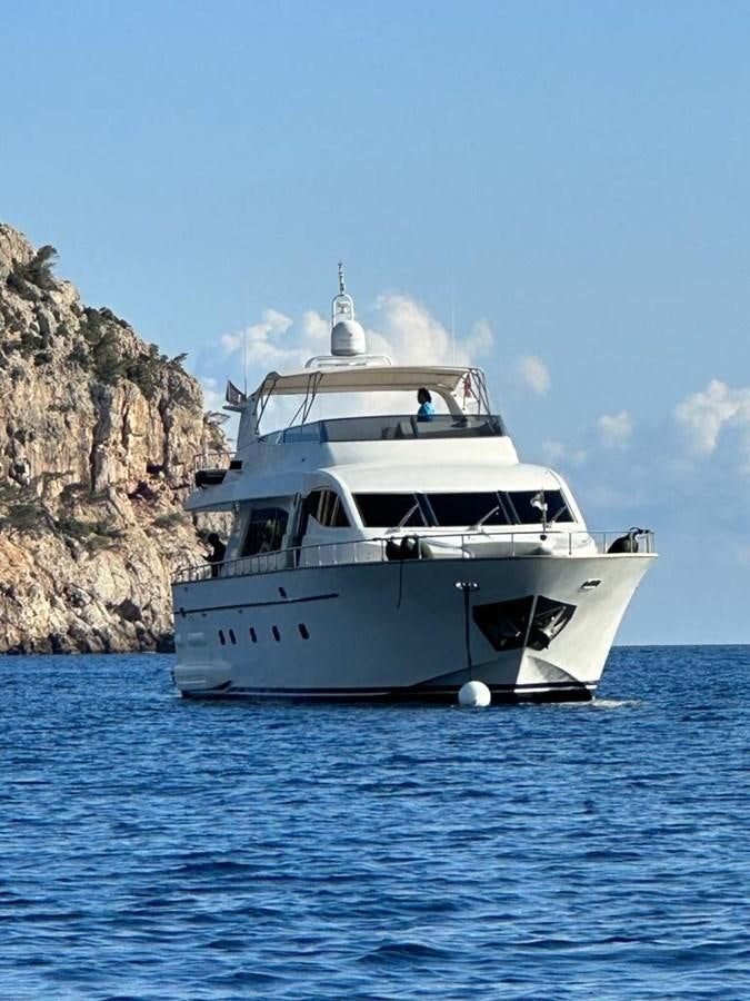 a boat in the water aboard VIDA LOCA Yacht for Sale