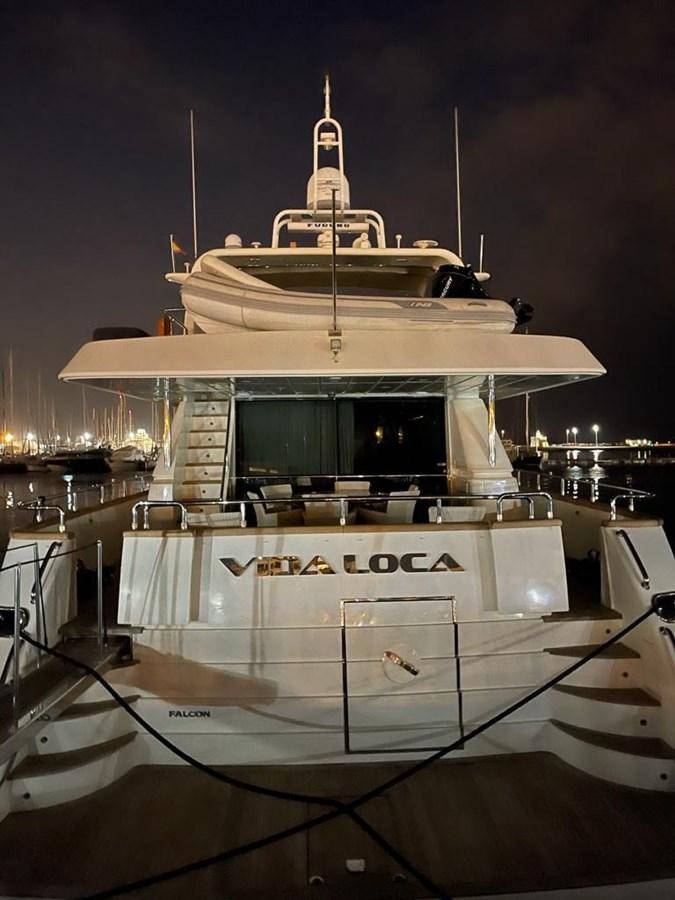 a large boat in the water aboard VIDA LOCA Yacht for Sale