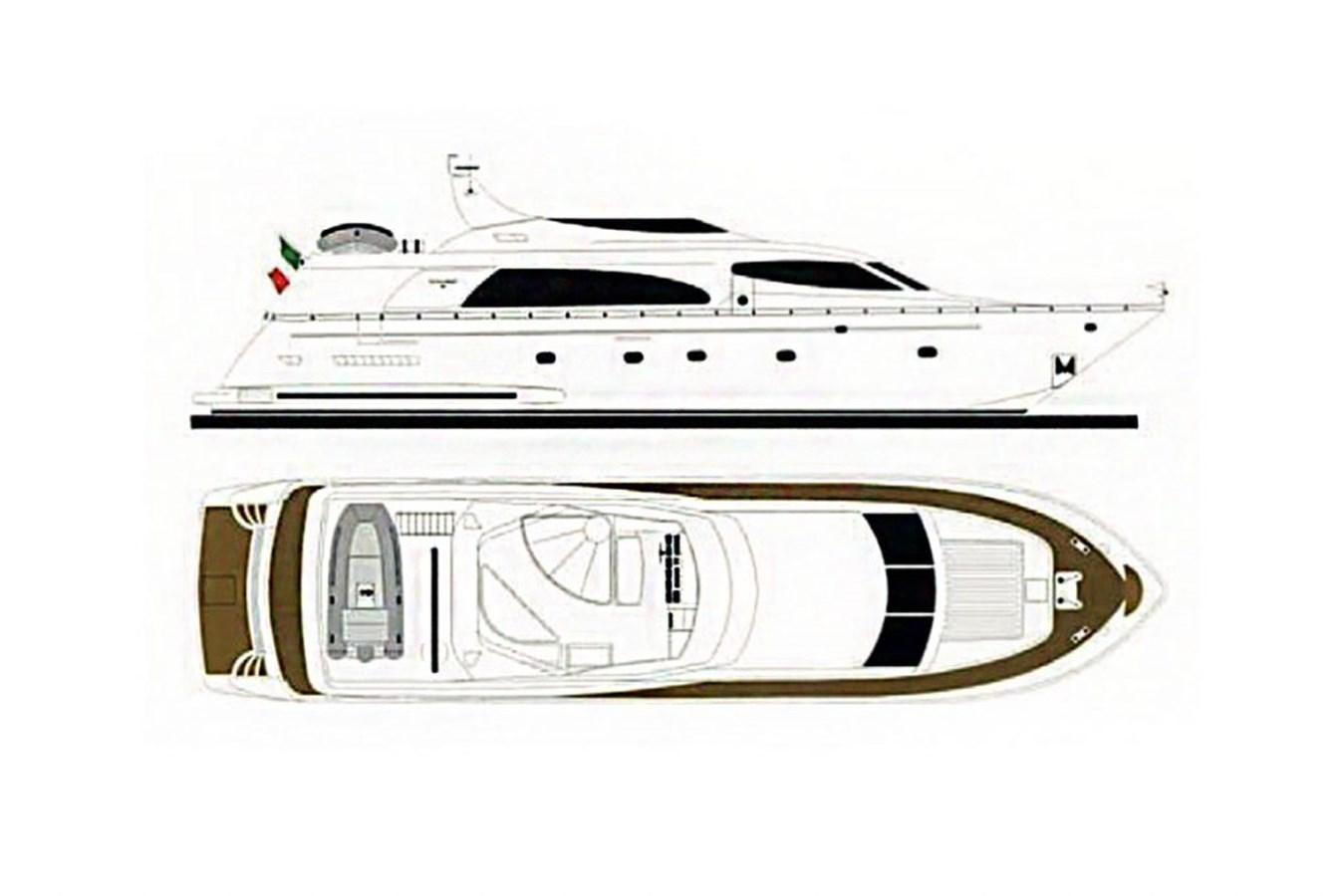 a white and black boat aboard VIDA LOCA Yacht for Sale