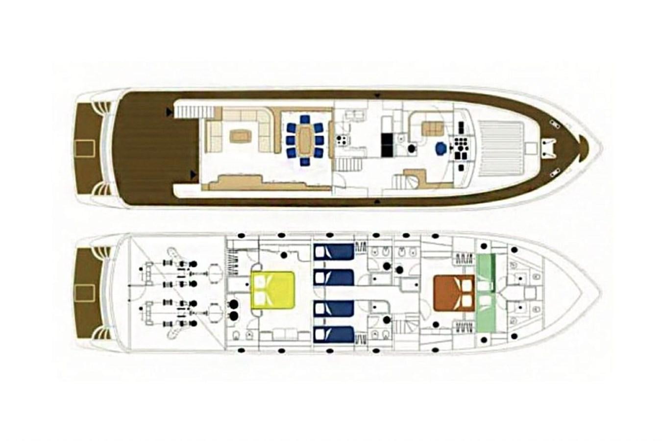 diagram aboard VIDA LOCA Yacht for Sale
