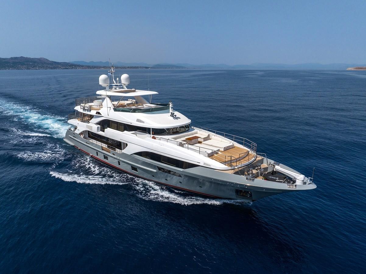 a large ship in the water aboard FREEDAY Yacht for Sale