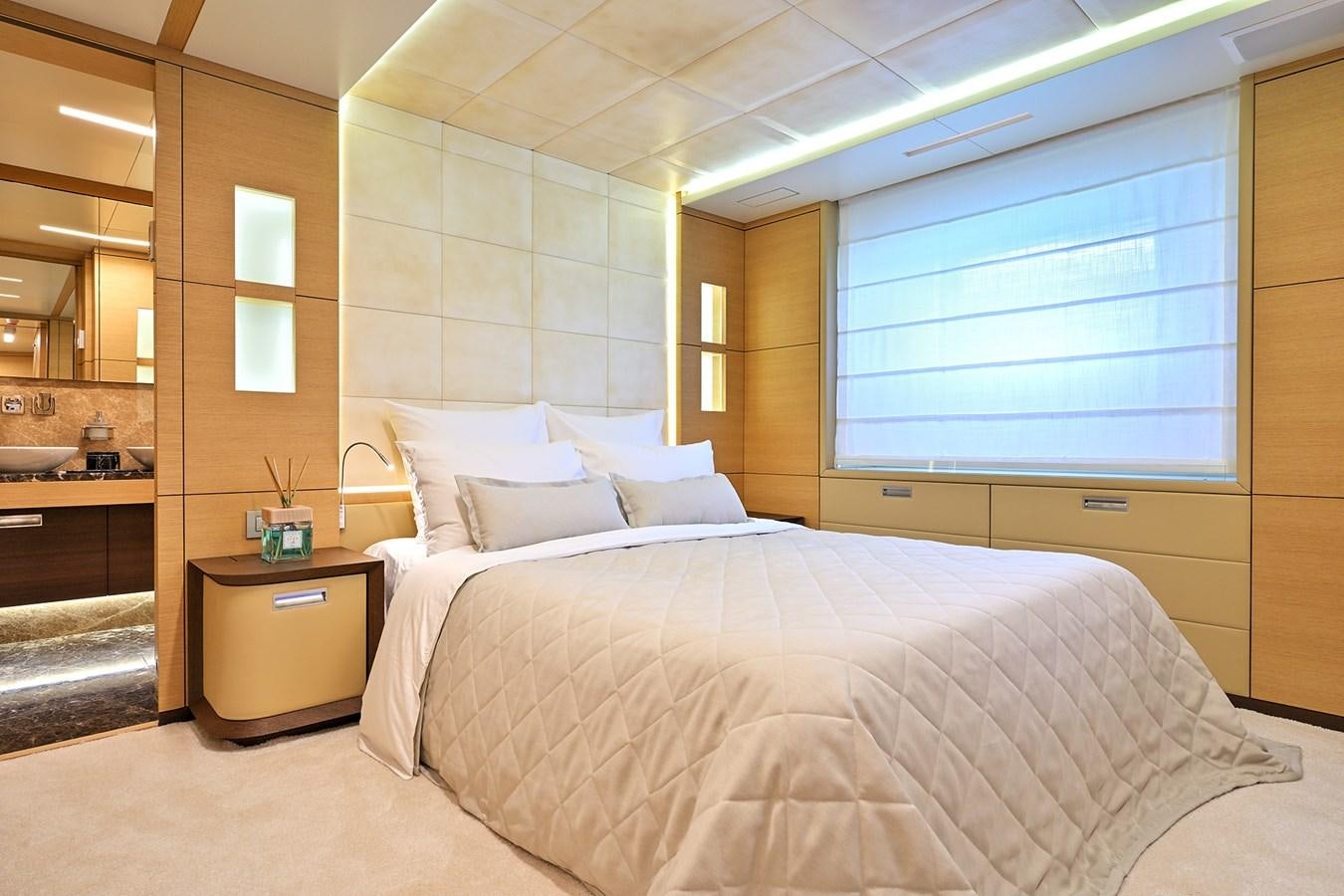 a bed in a room aboard FREEDAY Yacht for Sale
