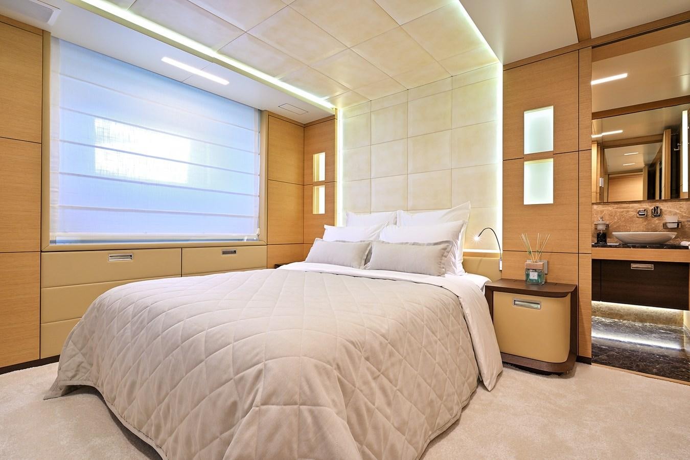 a bed in a room aboard FREEDAY Yacht for Sale