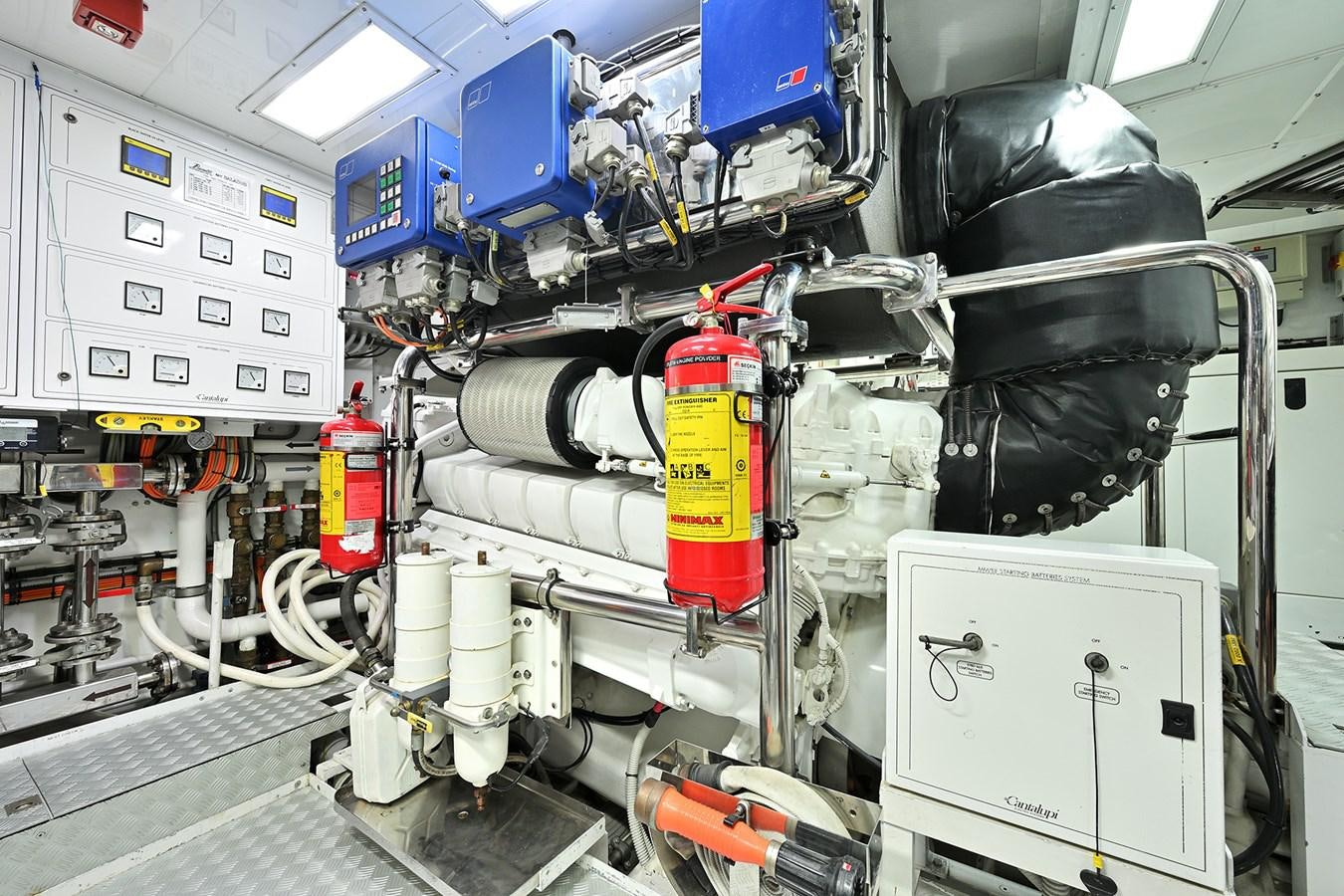 a machine with wires and equipment aboard FREEDAY Yacht for Sale