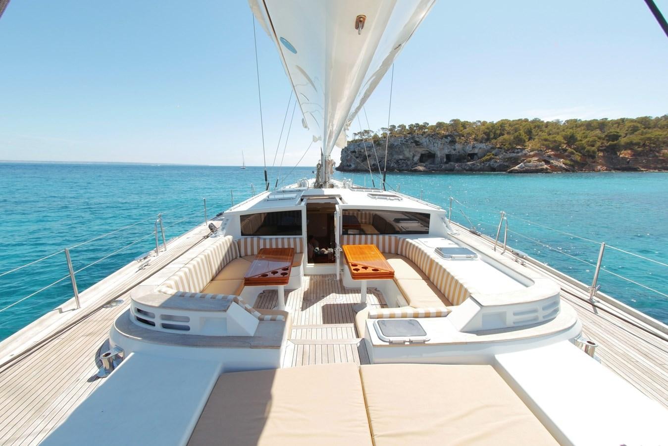 a boat on the water aboard YQUEM Yacht for Sale