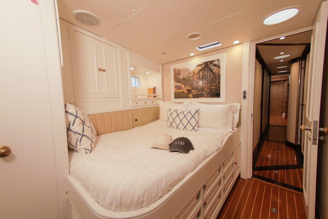 a hotel room with a bed aboard YQUEM Yacht for Sale
