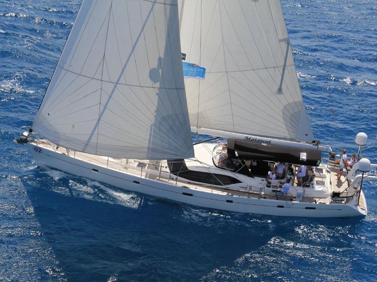 a boat with people on it aboard MATAWAI Yacht for Sale