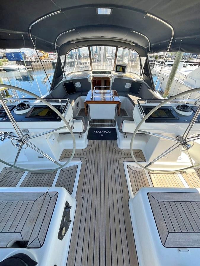 inside of a building aboard MATAWAI Yacht for Sale