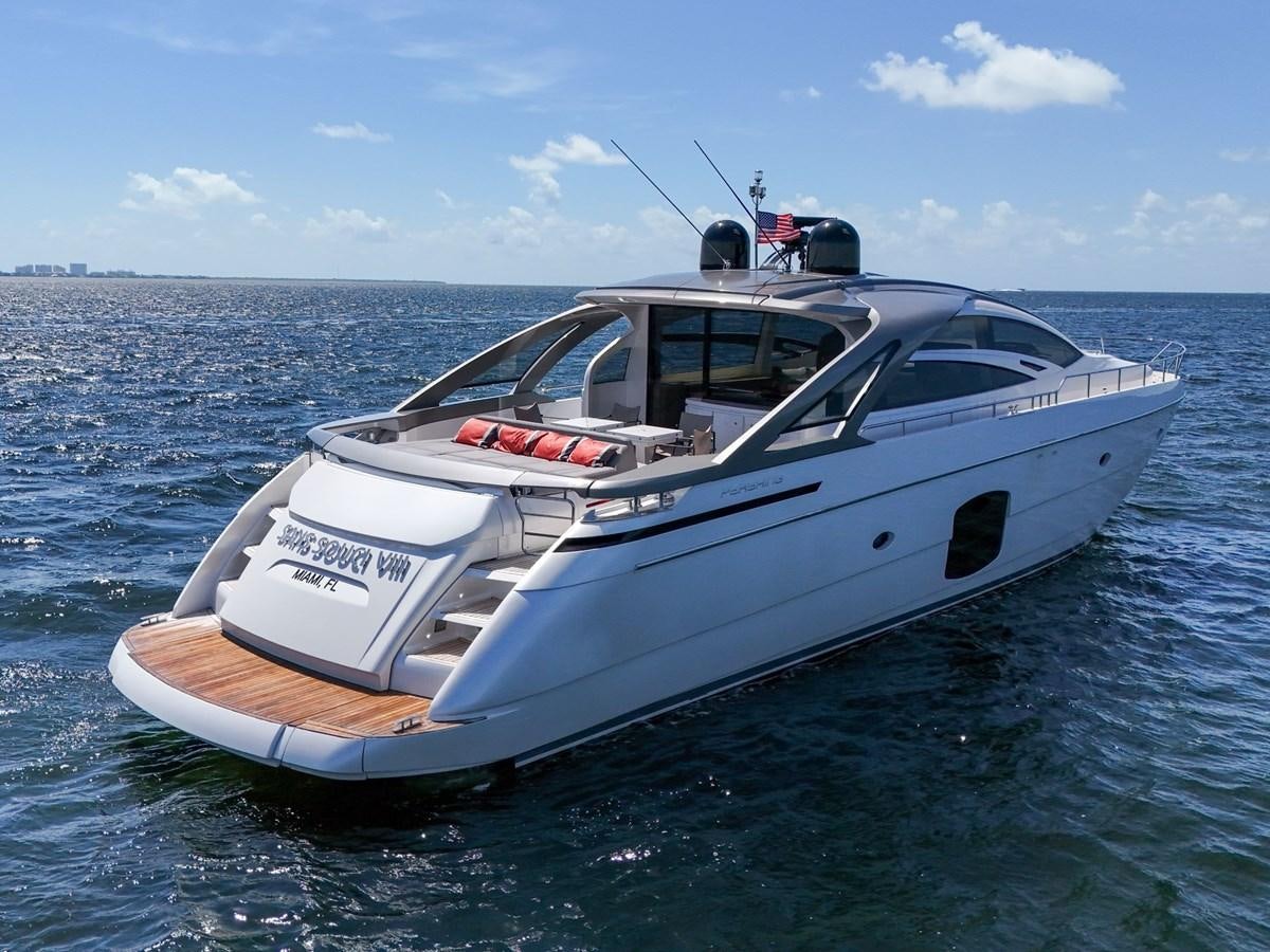a white yacht in the water aboard SANS SOUCI VIII Yacht for Sale
