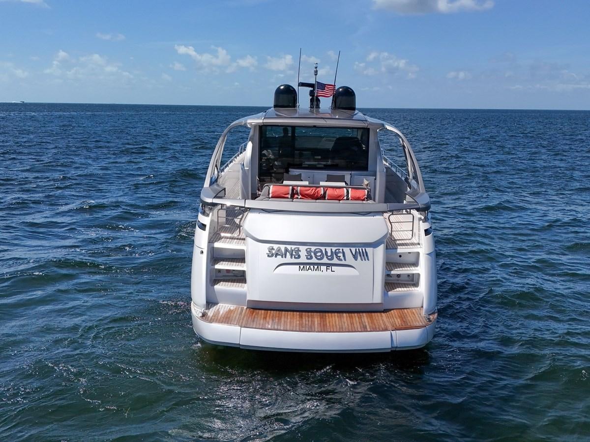 a white boat in the water aboard SANS SOUCI VIII Yacht for Sale