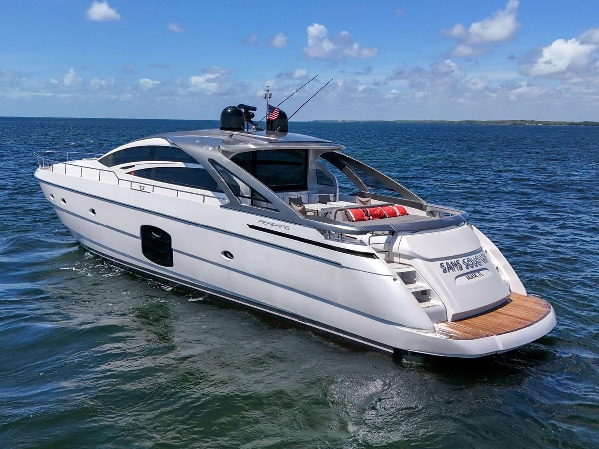 a white yacht in the water aboard SANS SOUCI VIII Yacht for Sale