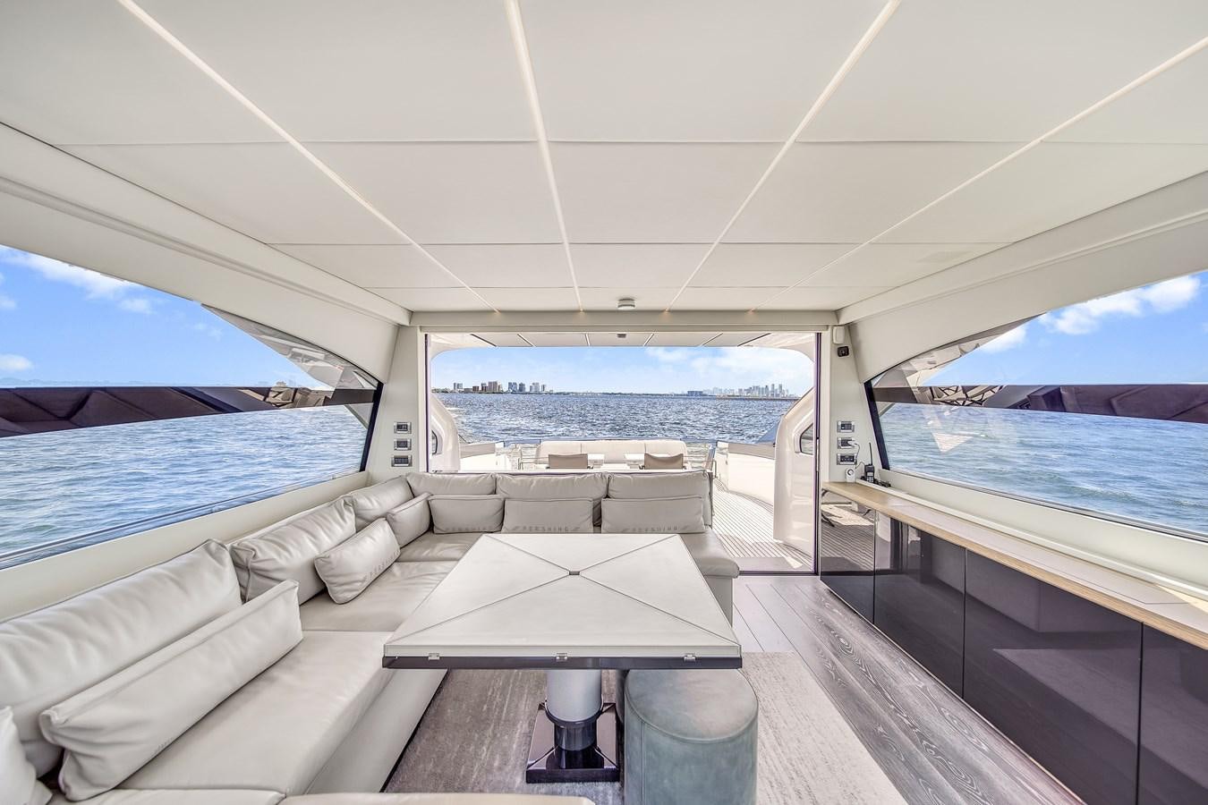 a room with a view of the ocean and the ocean aboard SANS SOUCI VIII Yacht for Sale