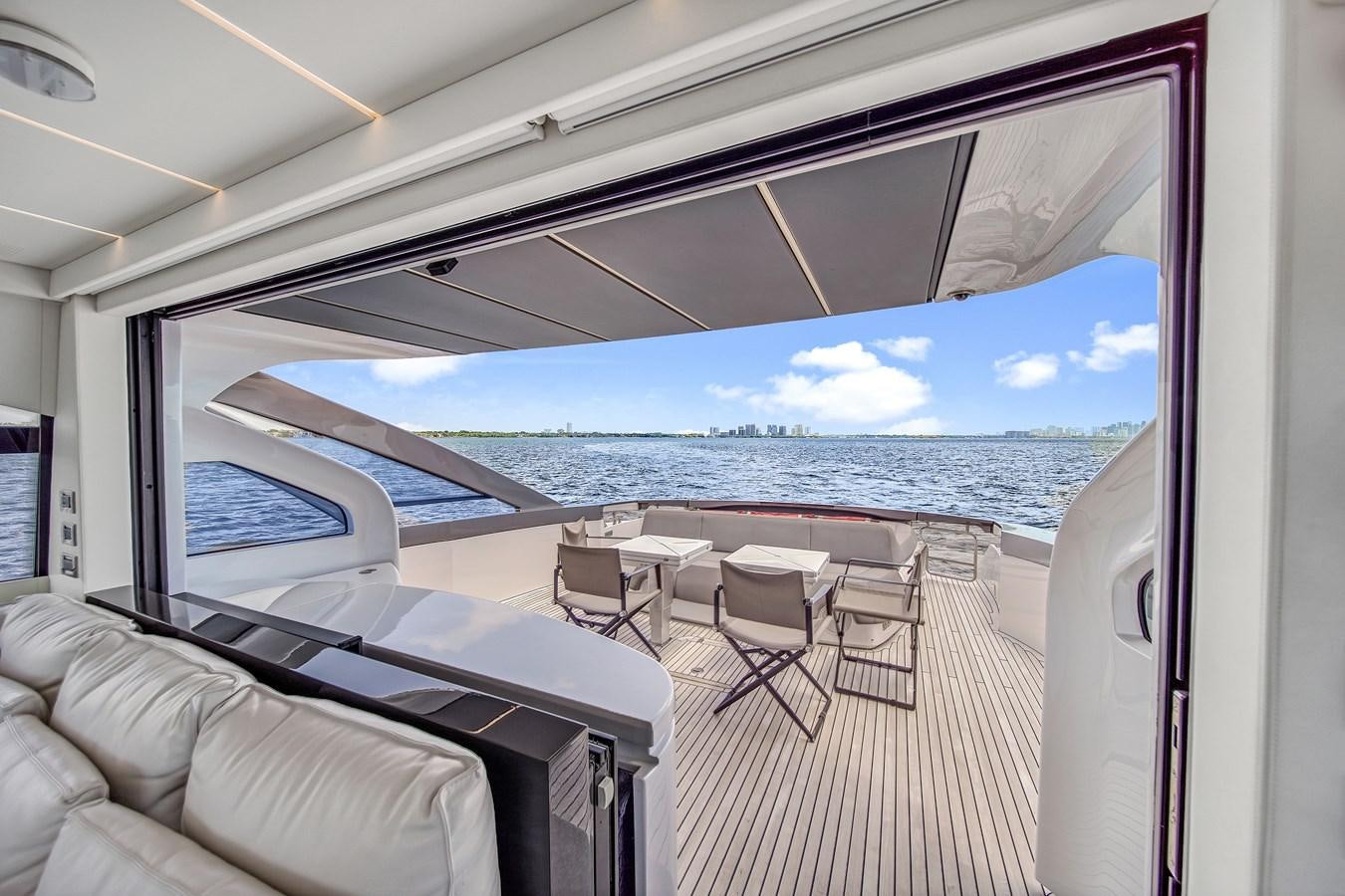 a room with a view of the ocean and the ocean aboard SANS SOUCI VIII Yacht for Sale