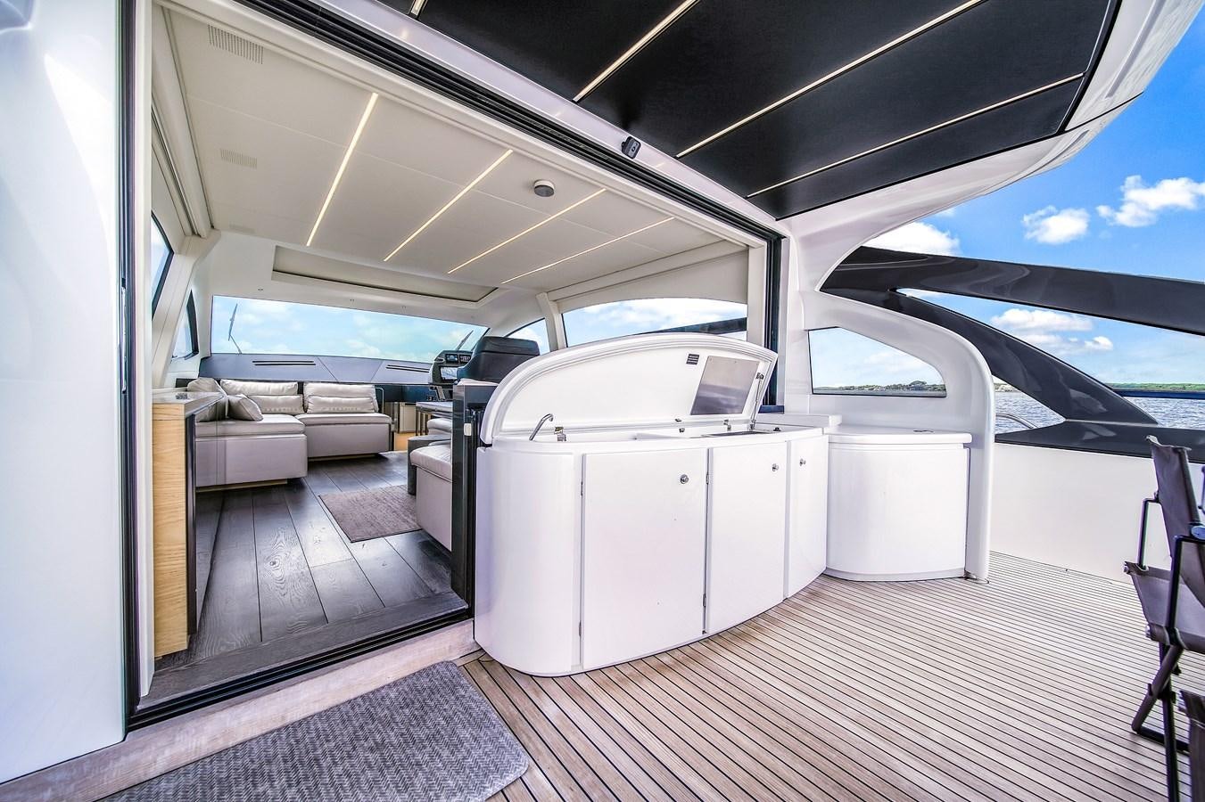 a boat on a trailer aboard SANS SOUCI VIII Yacht for Sale