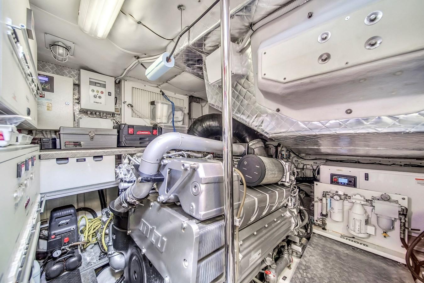 a room with machinery aboard SANS SOUCI VIII Yacht for Sale
