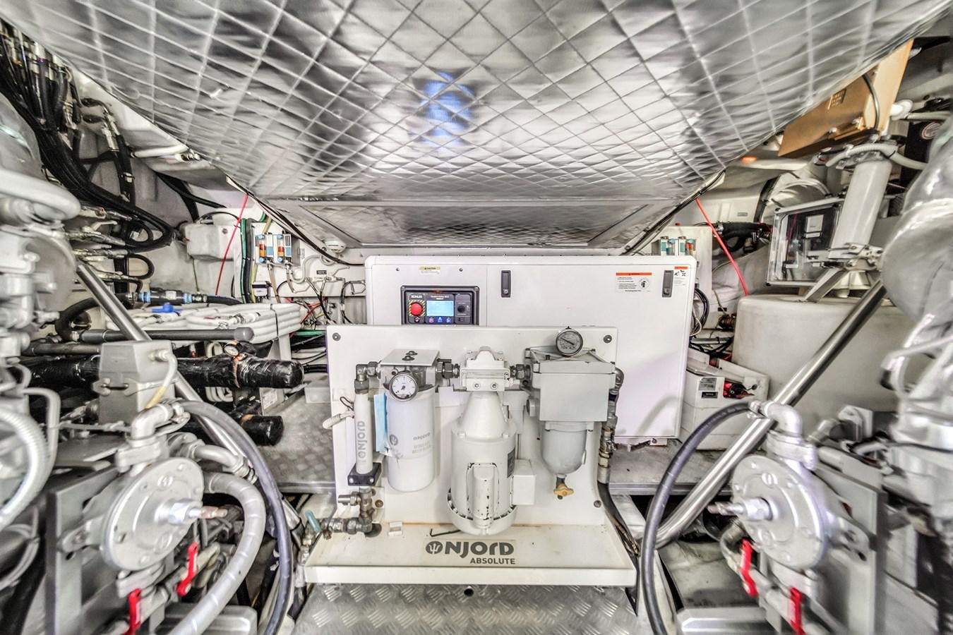 a large white machine in a room aboard SANS SOUCI VIII Yacht for Sale