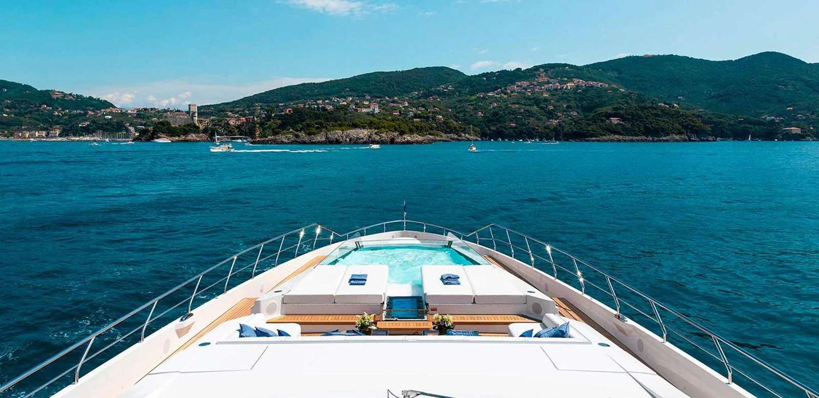 a boat on the water aboard EL LEON Yacht for Sale