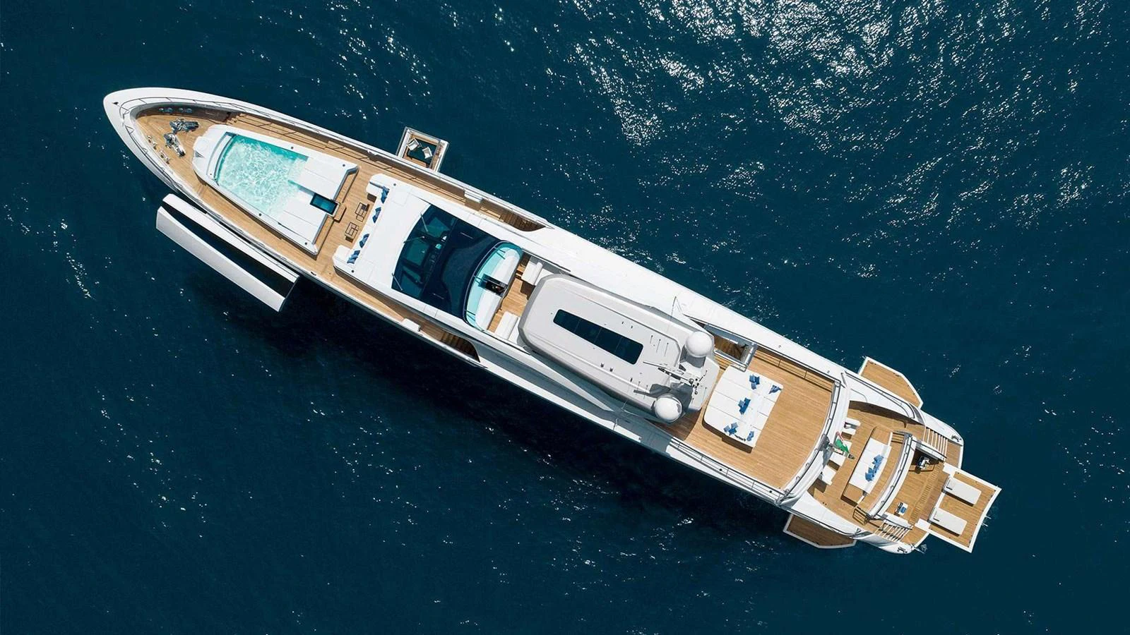 a satellite in space aboard EL LEON Yacht for Sale