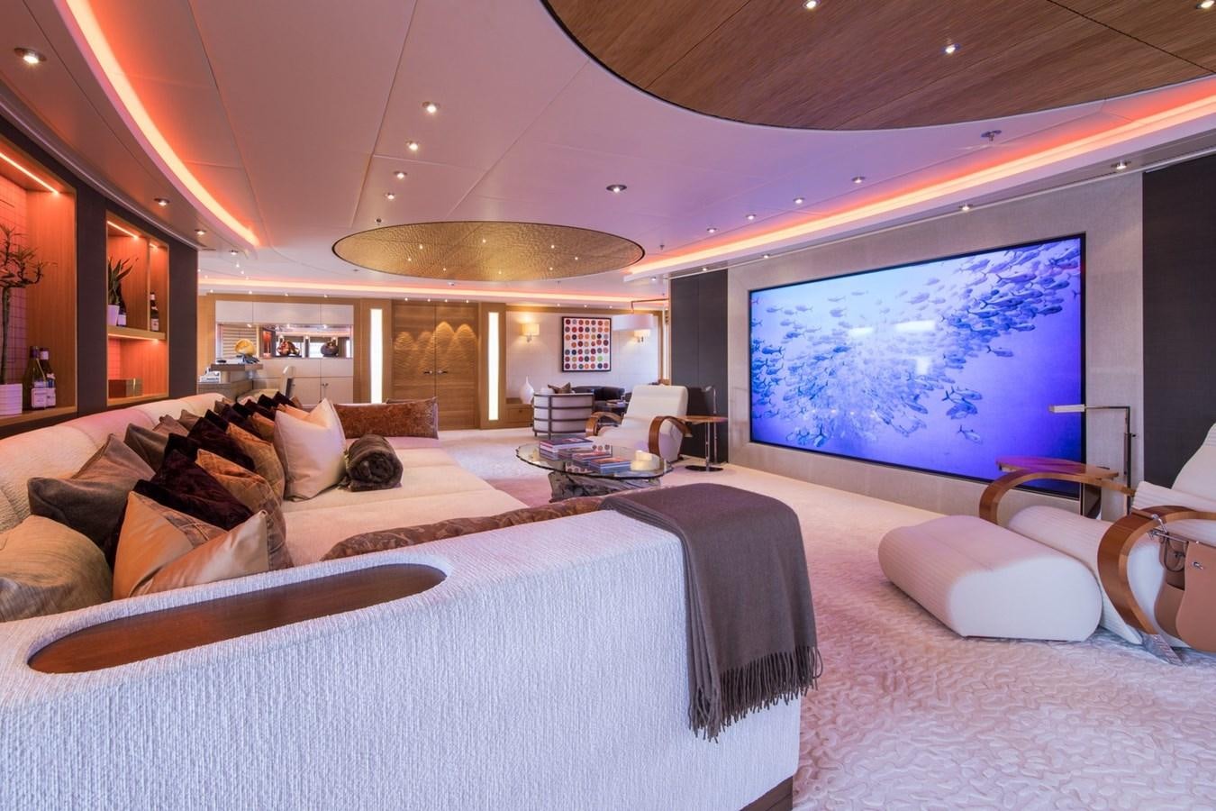 a large bedroom with a large bed aboard CAIPIRINHA Yacht for Sale